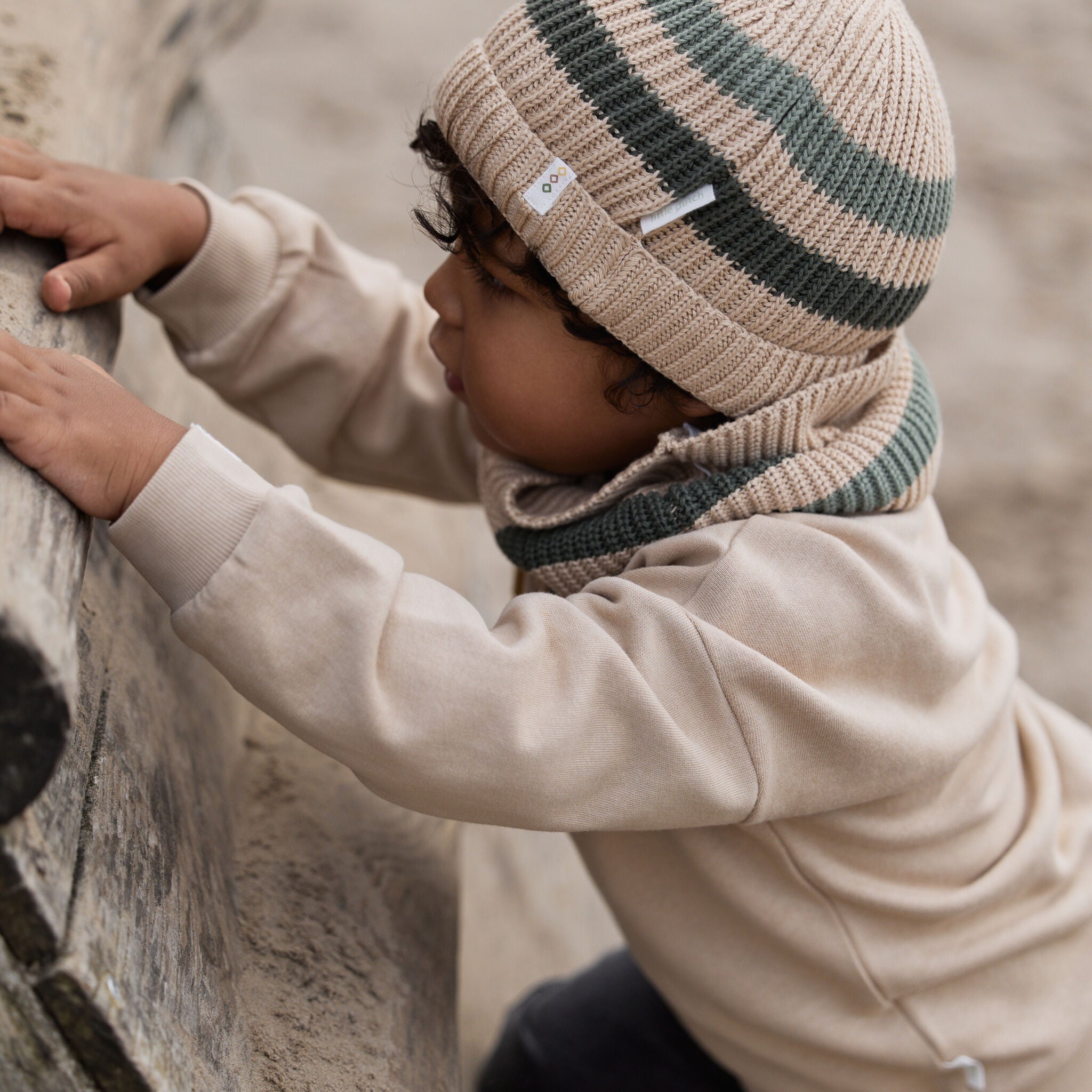 Pullover mit Sand-Safari-Print