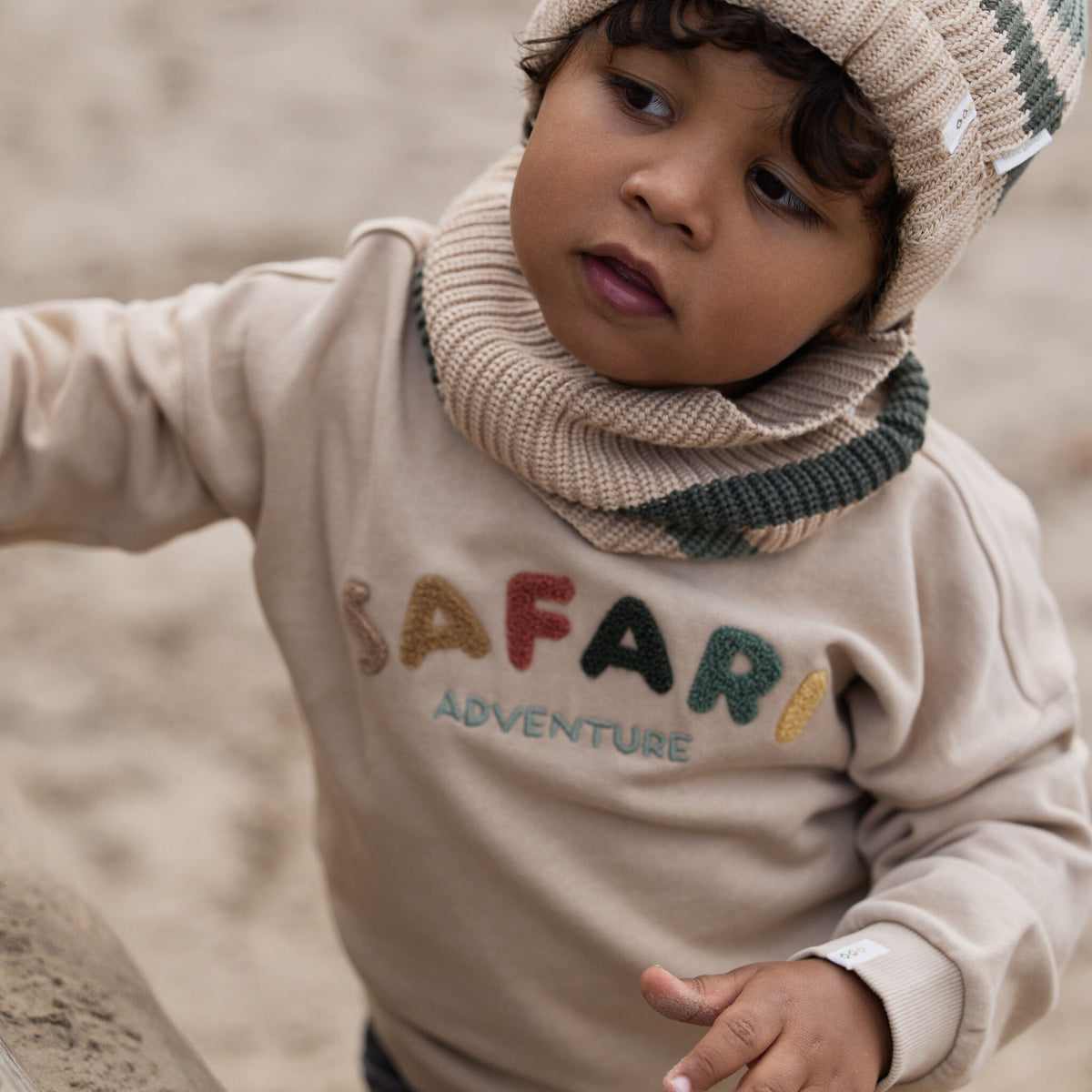 Pullover mit Sand-Safari-Print