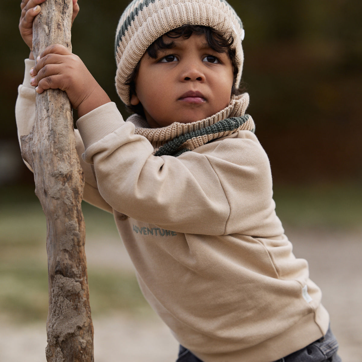 Pullover mit Sand-Safari-Print