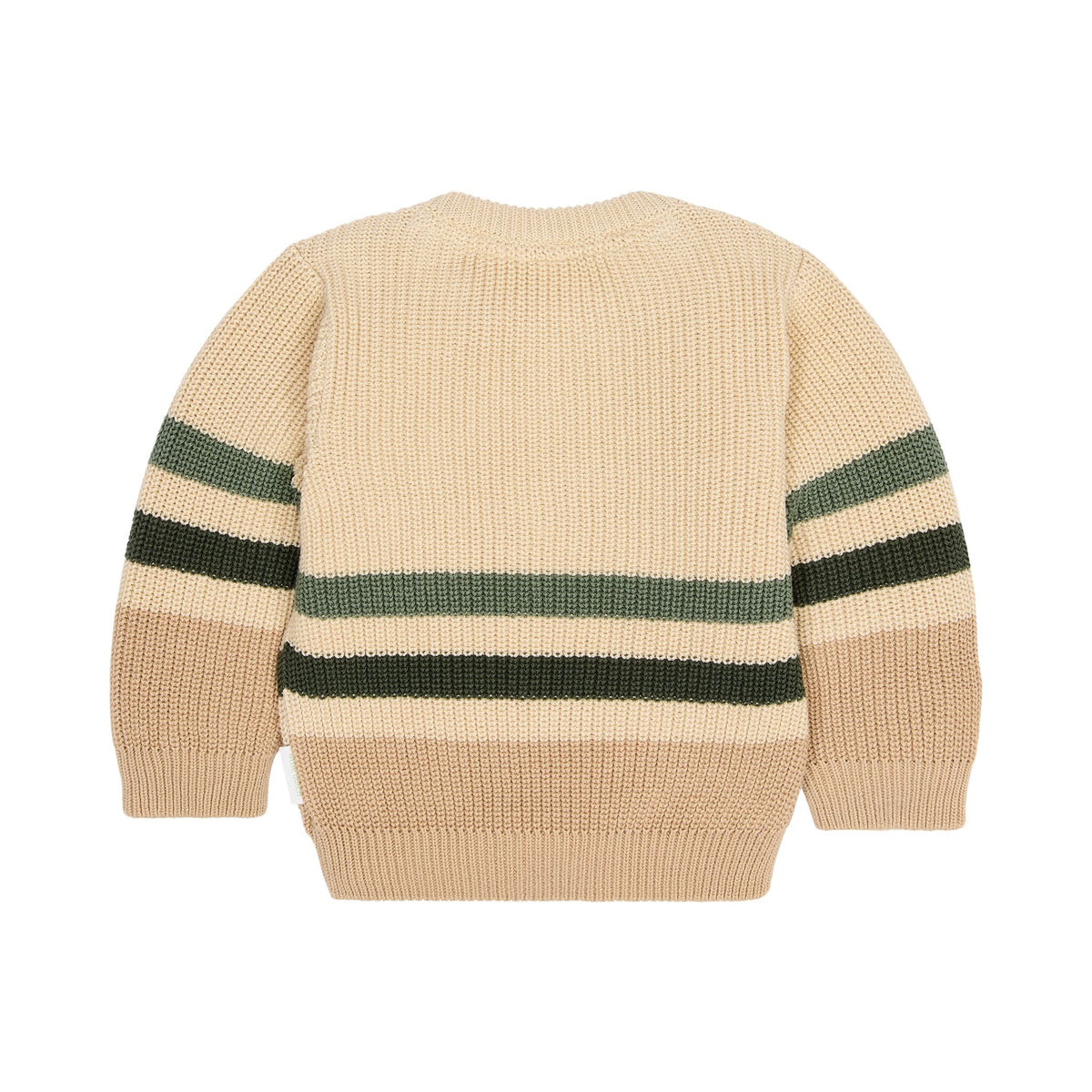 Gestrickter Pullover Sand gestreift