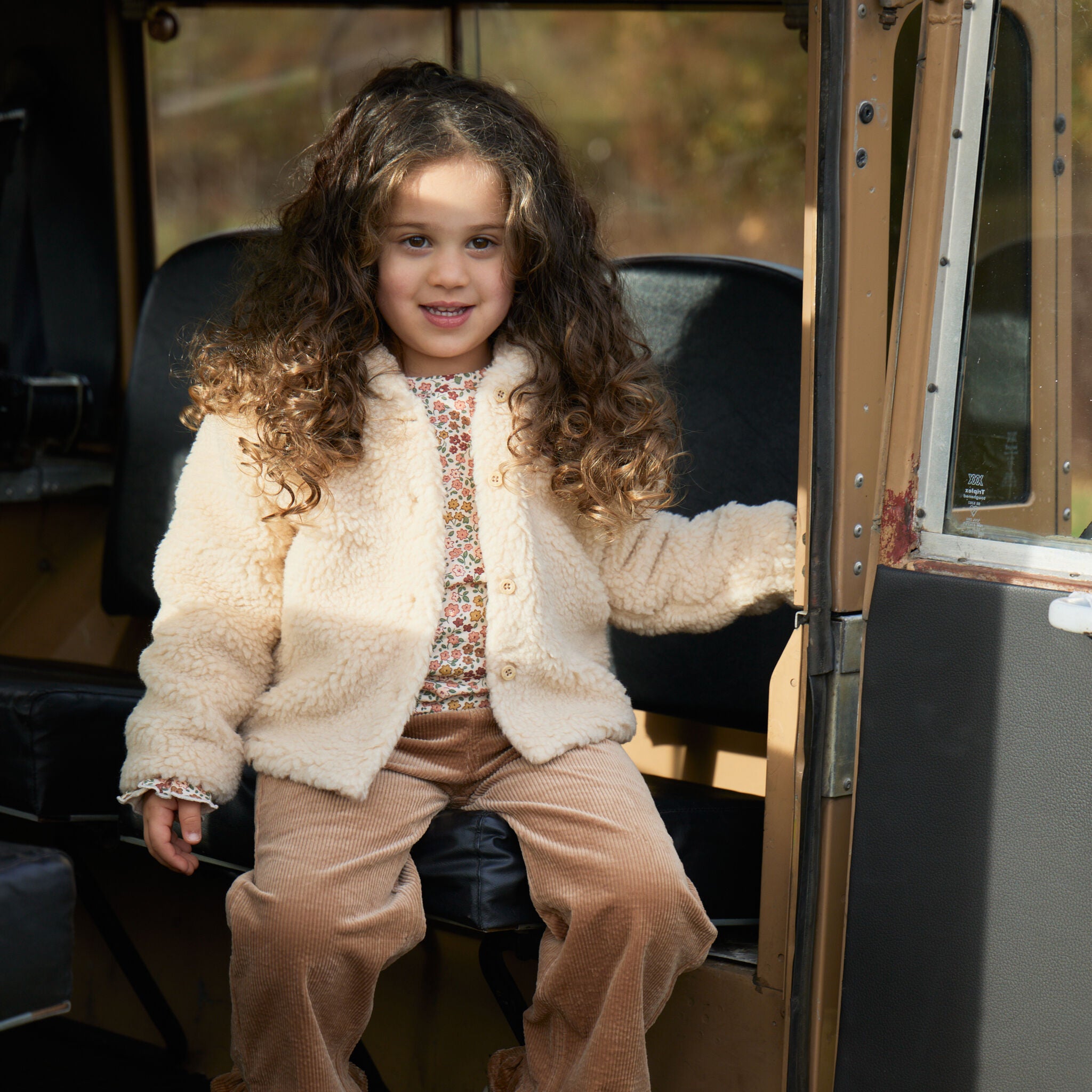 Teddy-Cardigan Beige