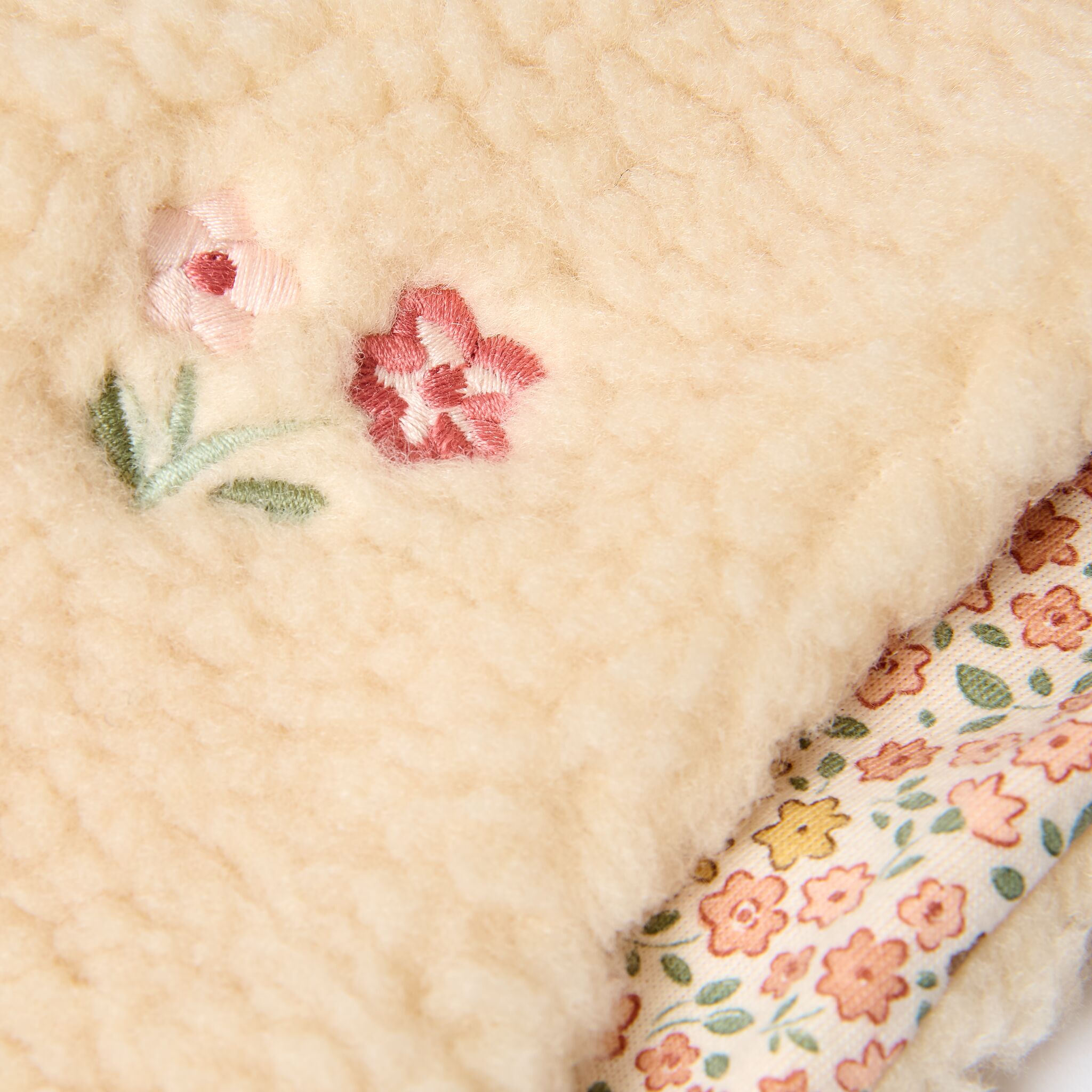 Teddy-Weste Beige
