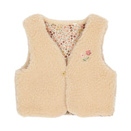 Teddy-Weste Beige