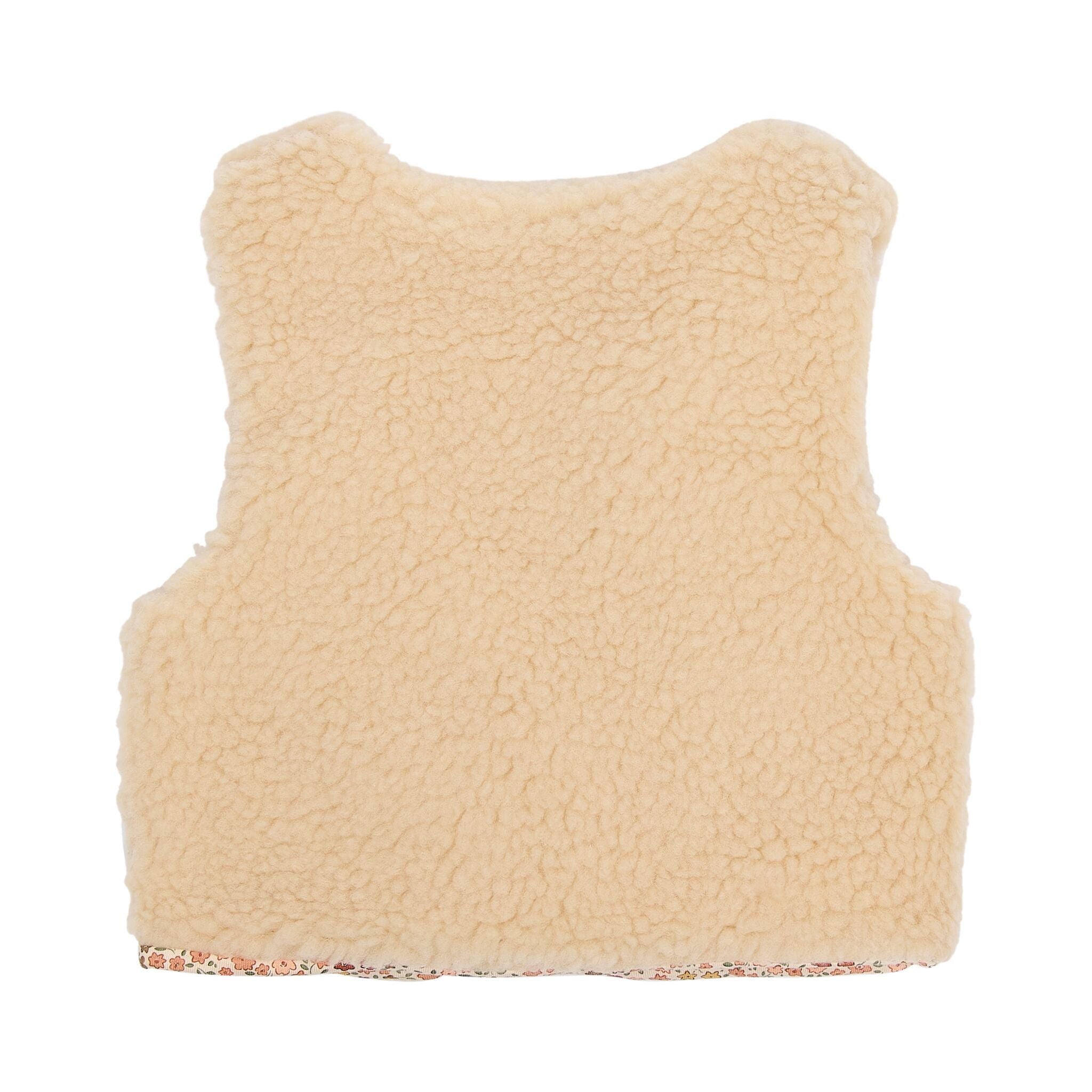 Teddy-Weste Beige