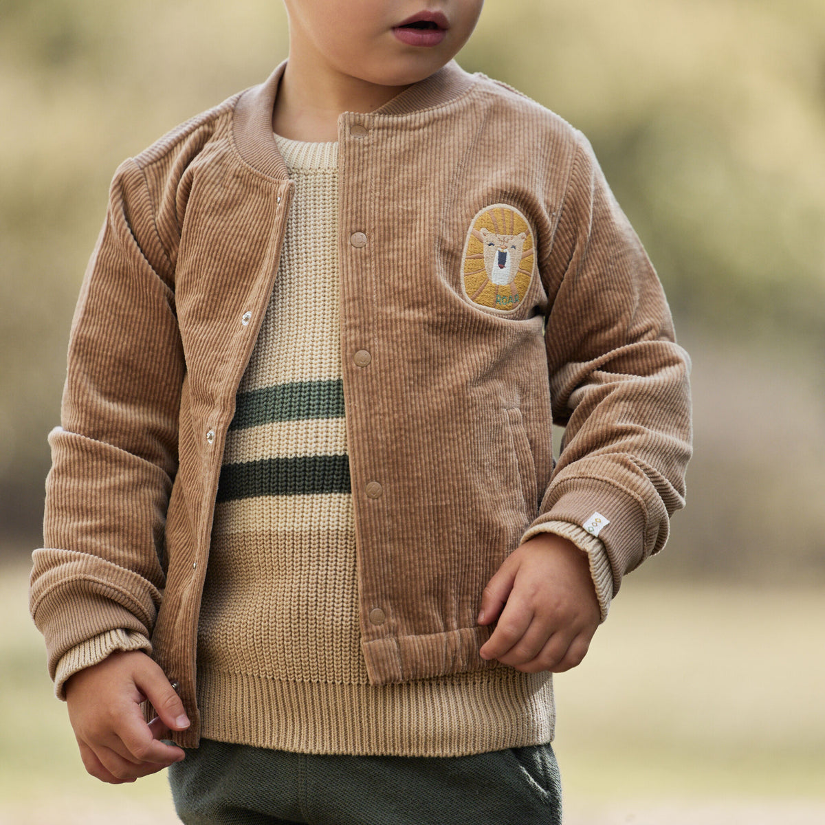 Strickjacke Cordbraun