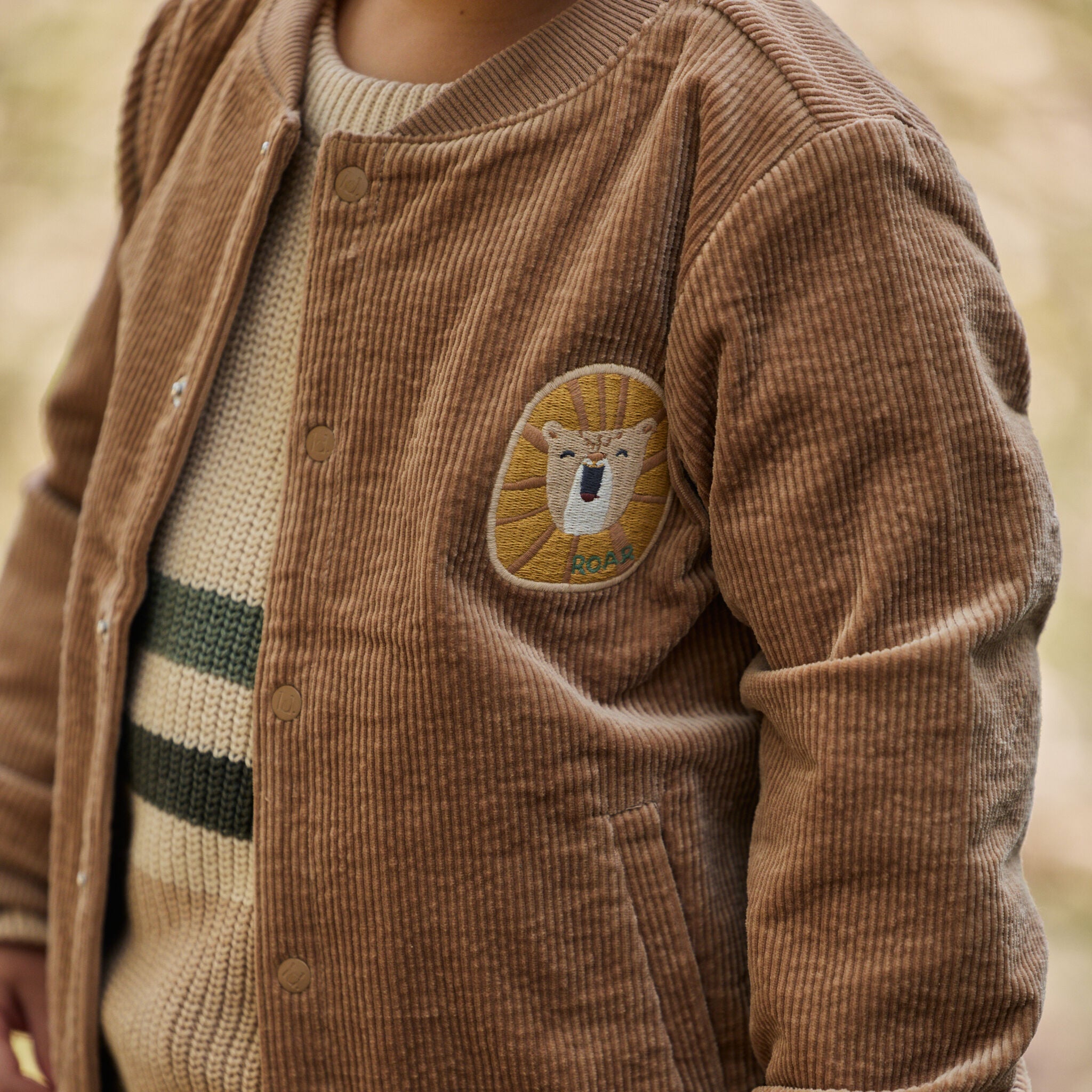 Strickjacke Cordbraun