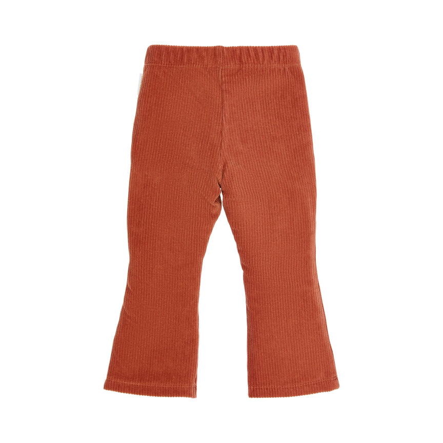 Flared Broek Roze Velours