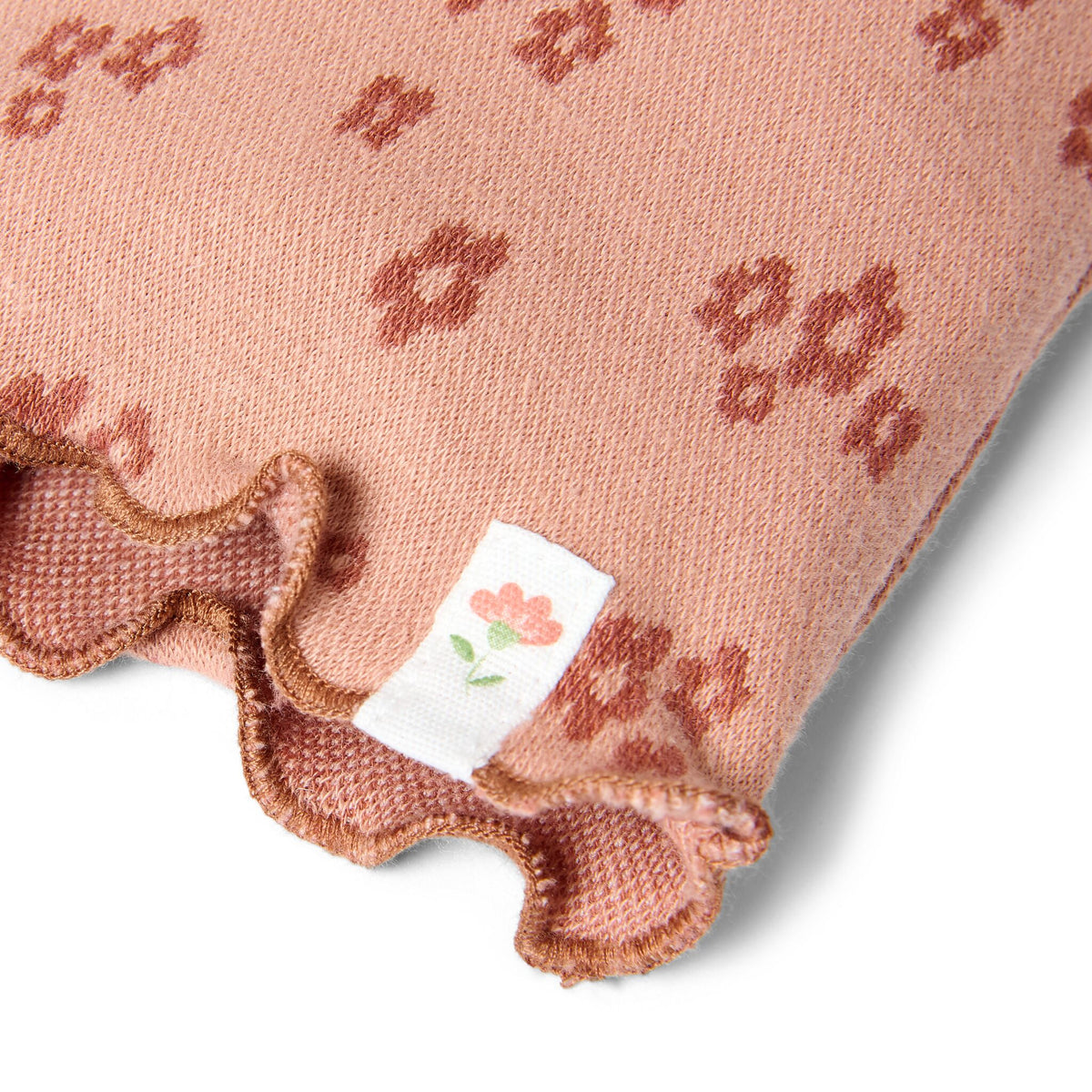 Ausgestellte Hose mit rosa Blumenmuster