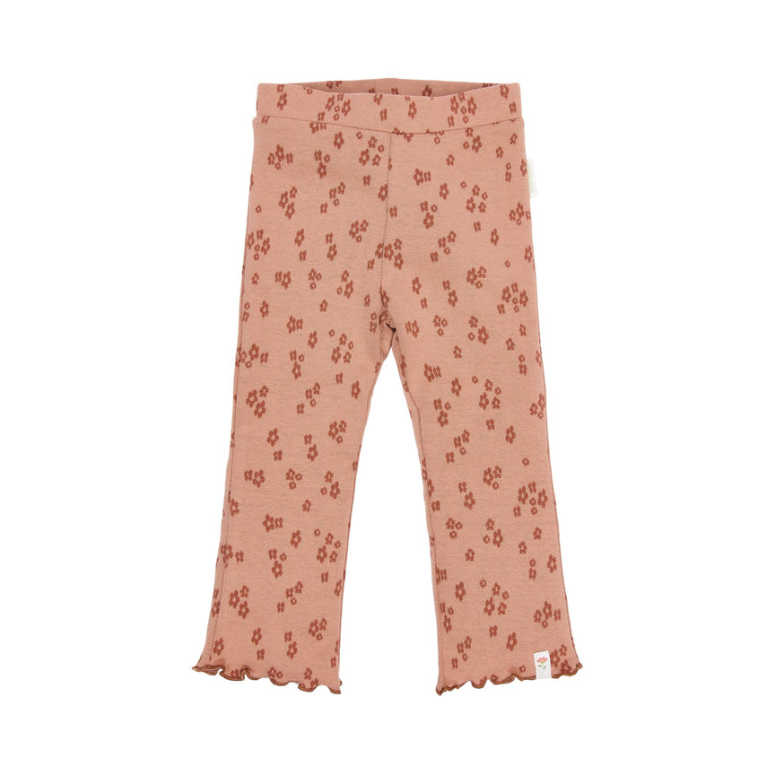 Évasé Pantalon Imprimé fleuri rose