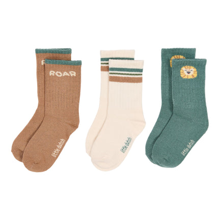 Socks Set of 3 Green