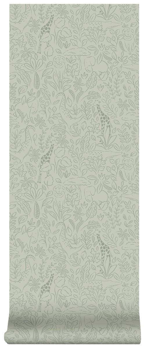 Behangstaal - Groen - Safari Dreams Sage - A5