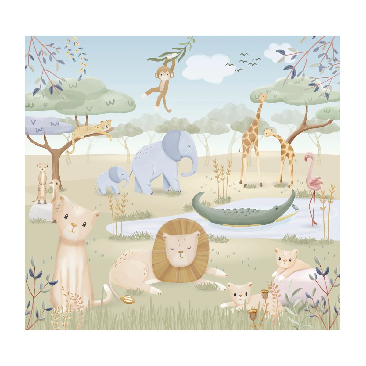 Fotobehang - Safari dieren