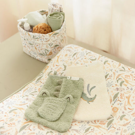 Washandjes set Krokodil - Groen