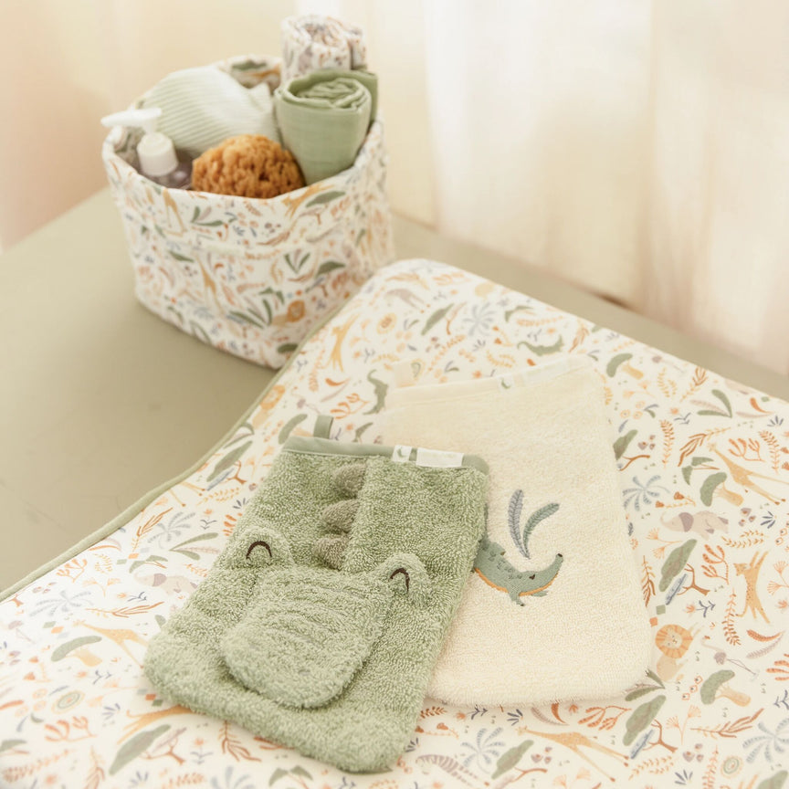 Washcloth set Crocodile - Green
