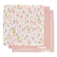 Monddoekjes set - Roze - Blooming Safari