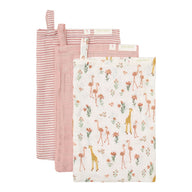 Washandjes set - Roze - Blooming Safari