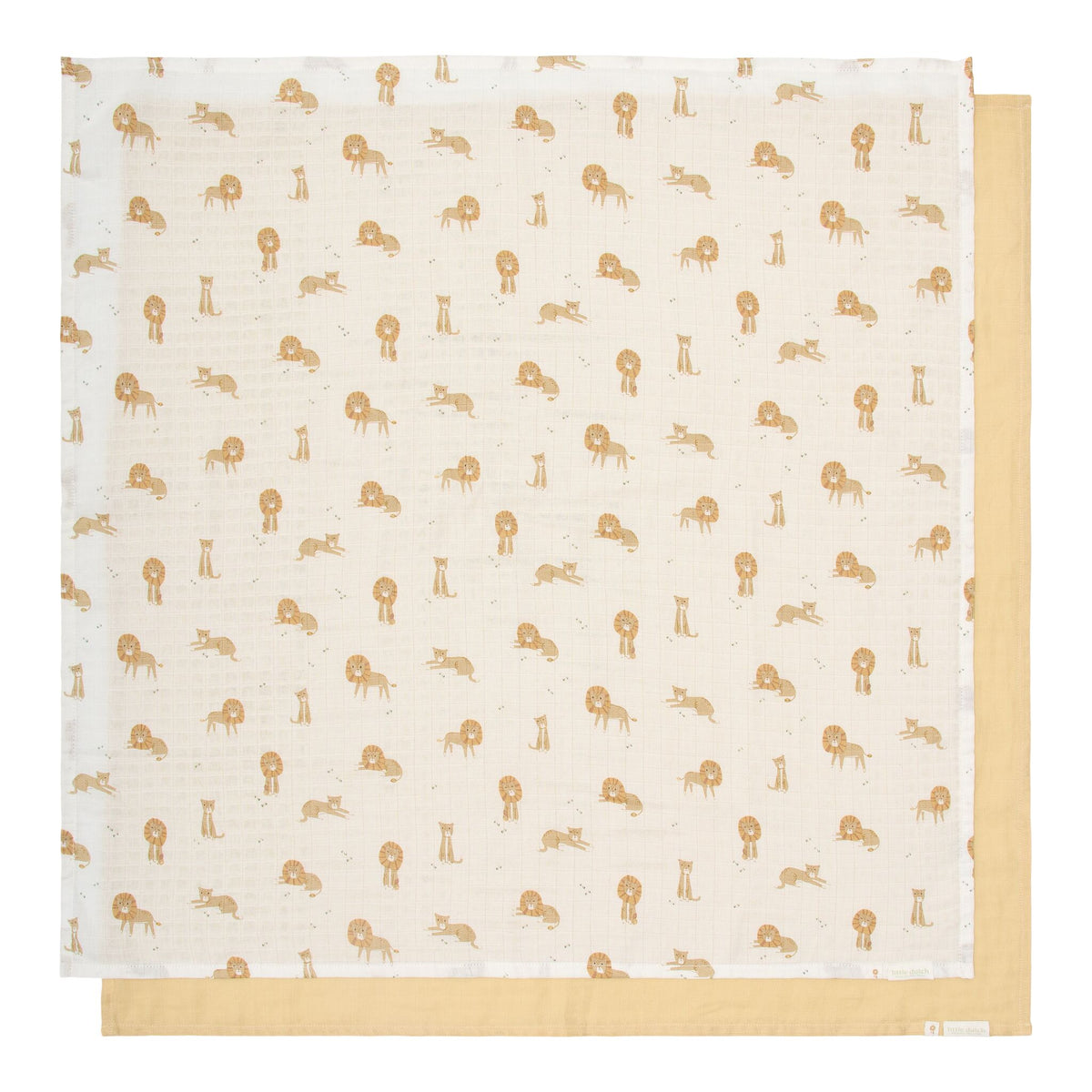 Swaddle set - Geel - 70x70 cm - Safari Leo