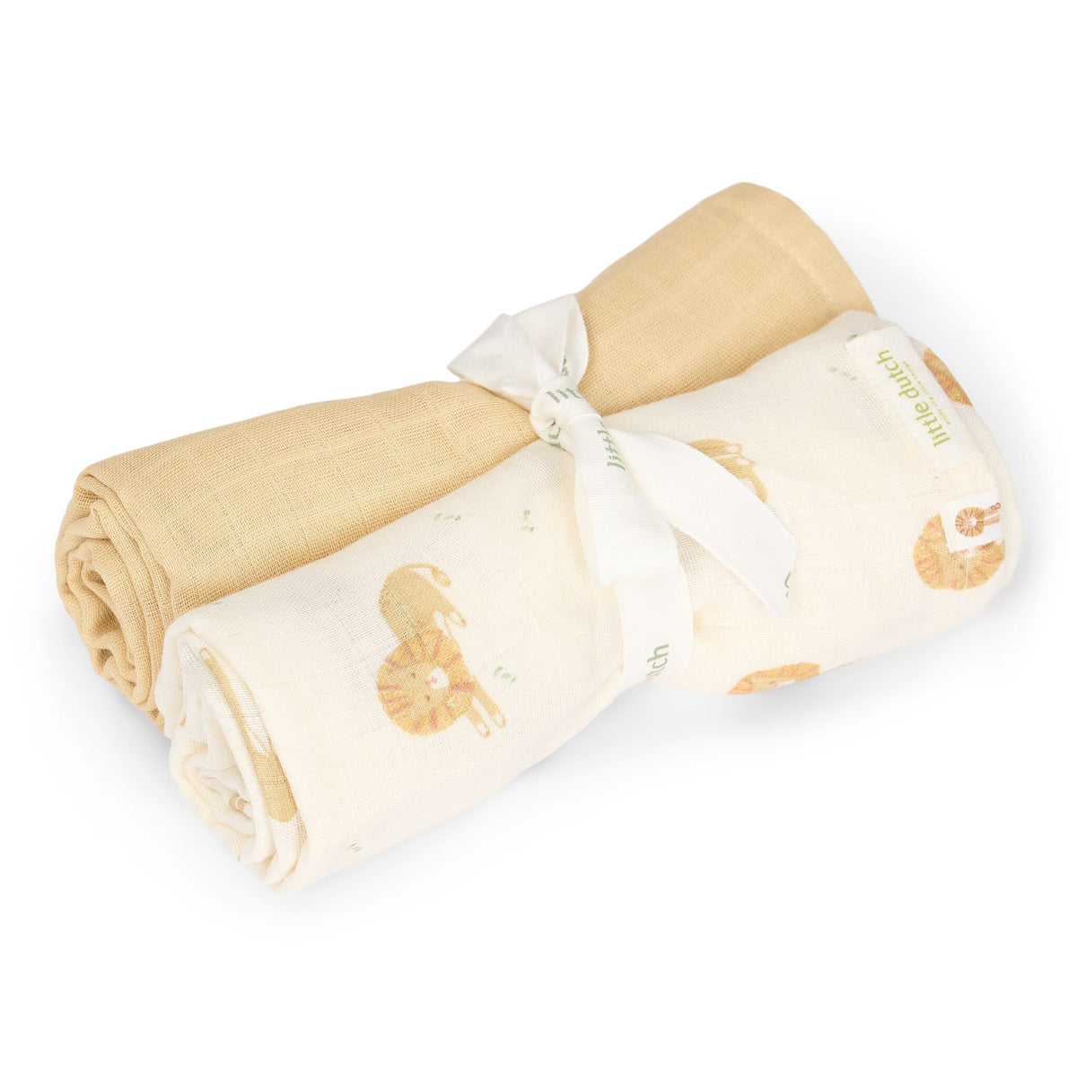 Swaddle set - Geel - 70x70 cm - Safari Leo