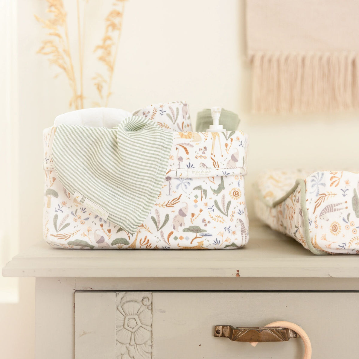 Swaddle set - Groen -  70x70 cm - Safari Wonders