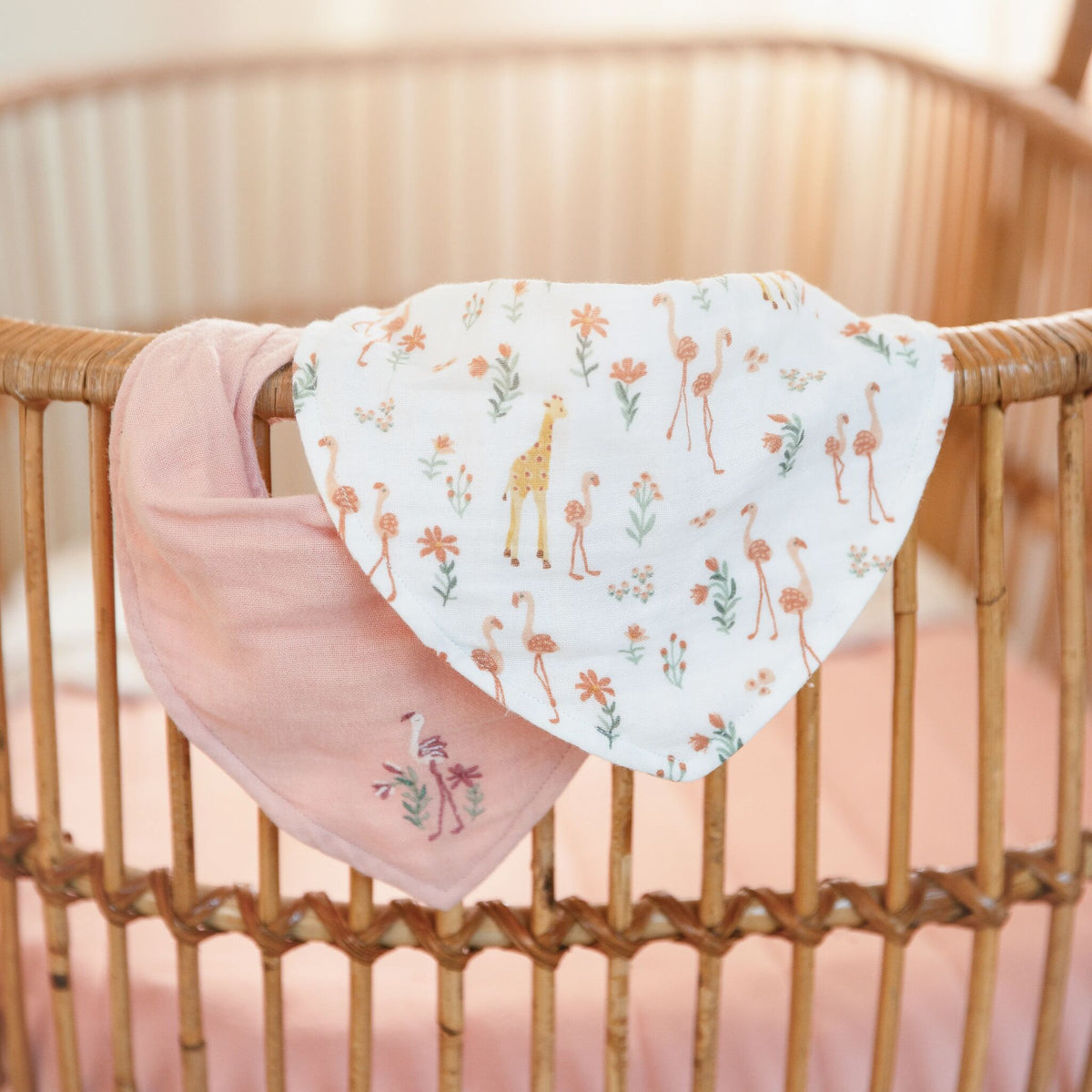 2-pack Bandana slab - Roze - Blooming Safari