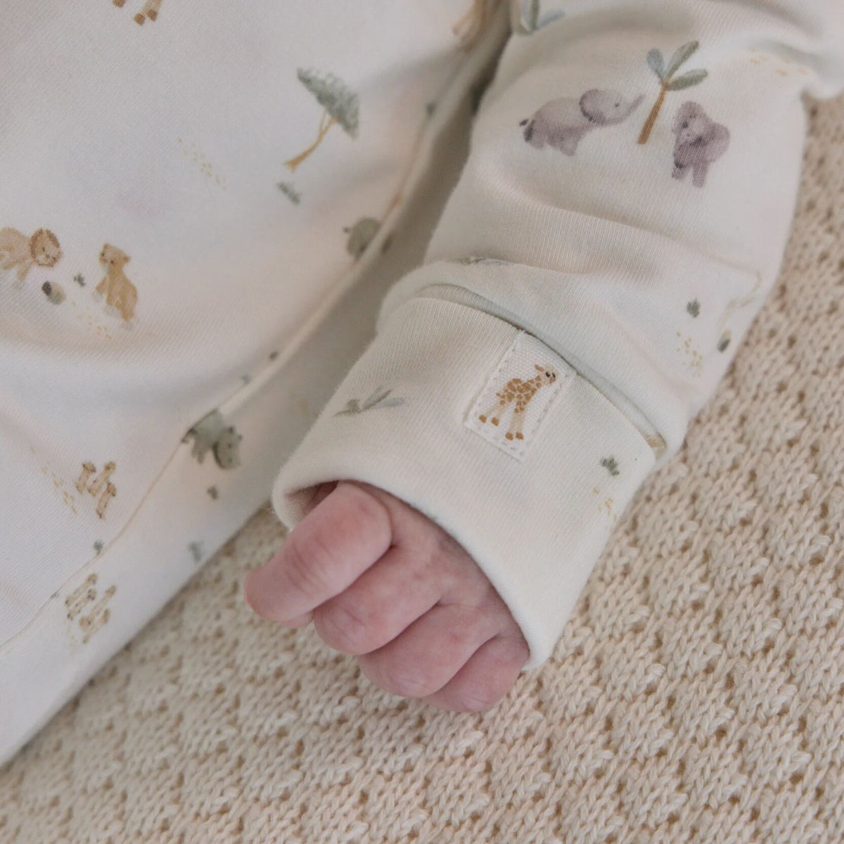 Playsuit wrap over White Little Safari