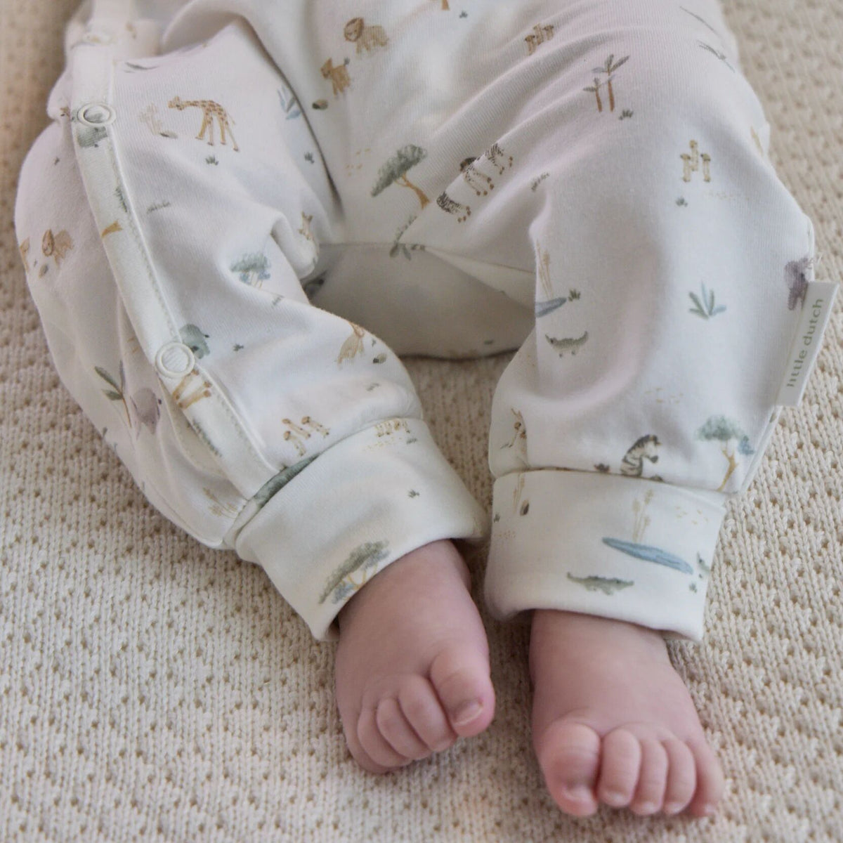 Playsuit wrap over White Little Safari