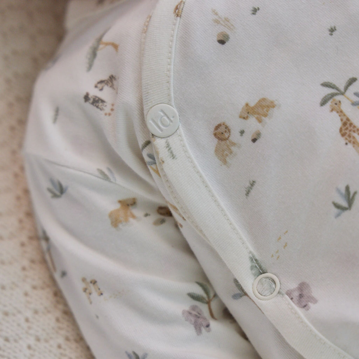 Playsuit wrap over White Little Safari