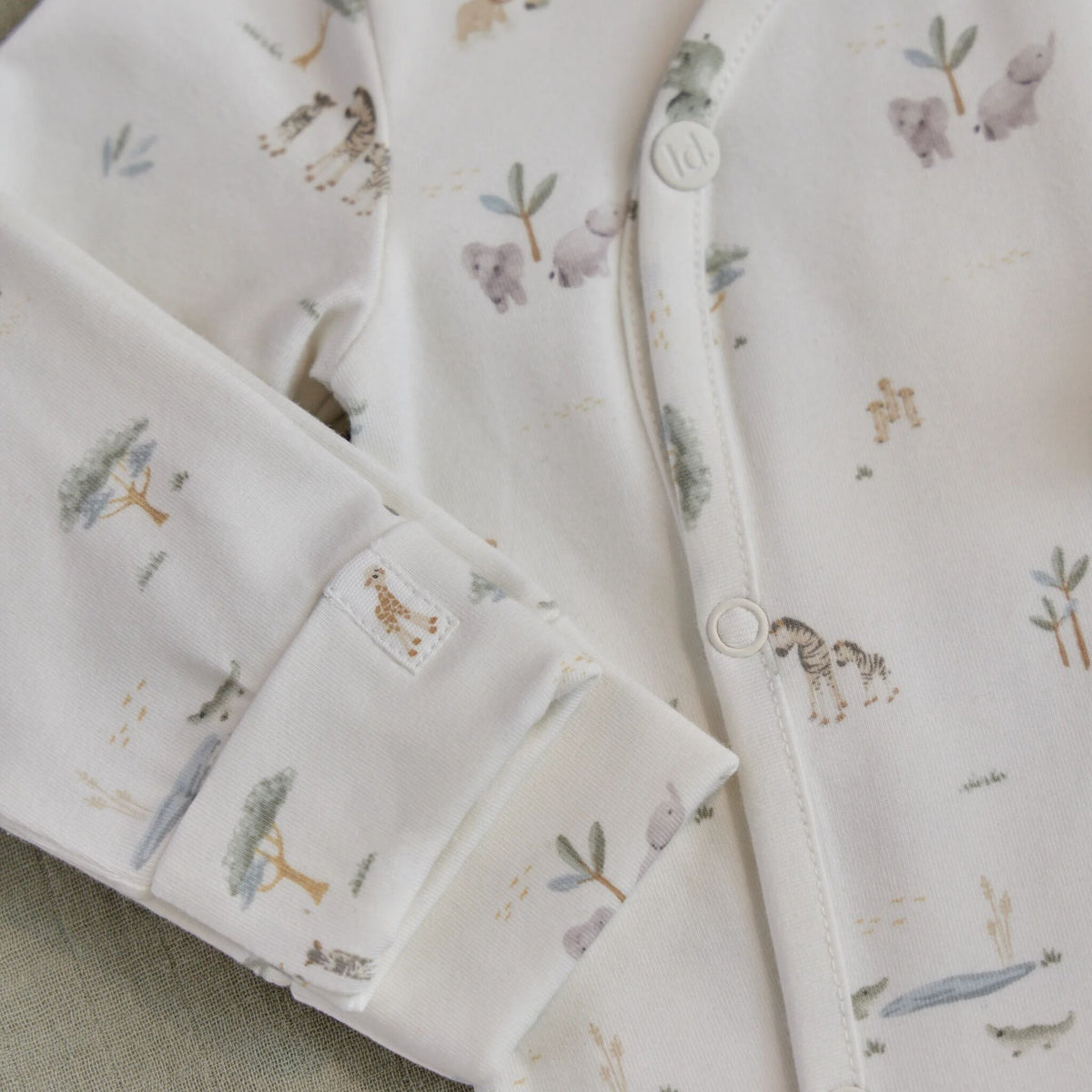 Playsuit wrap over White Little Safari