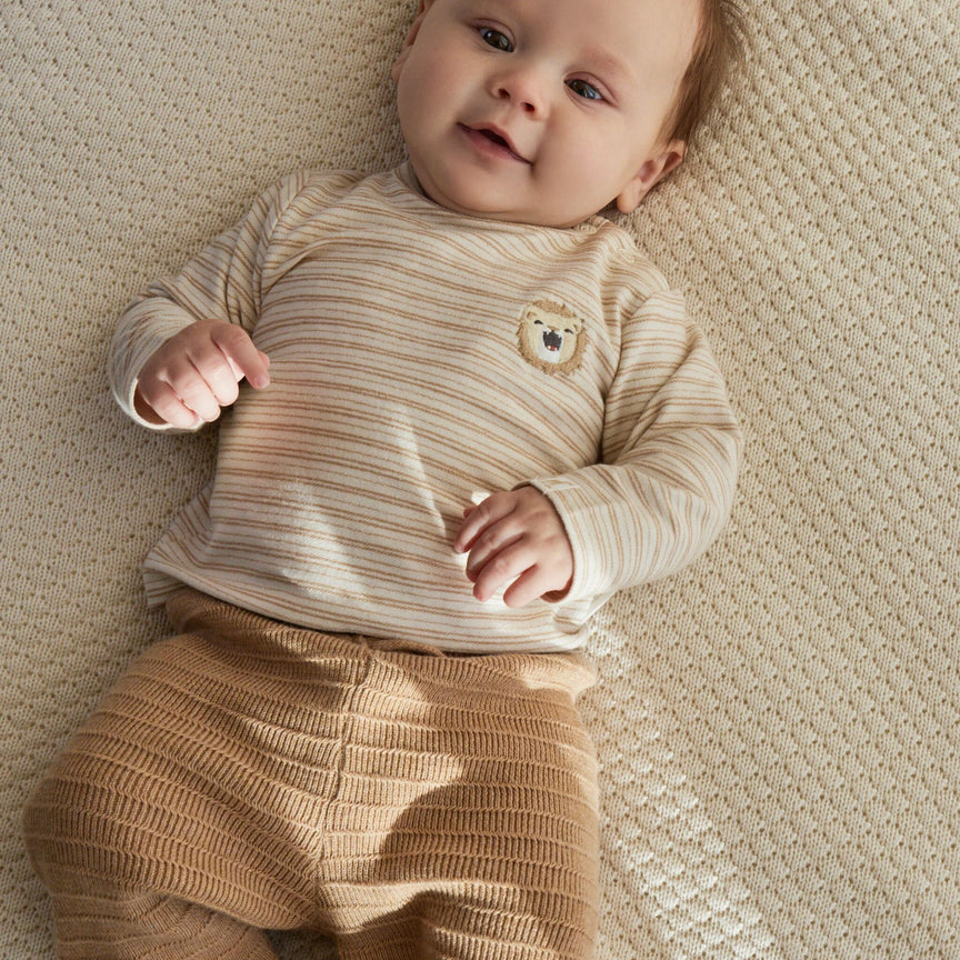 Gebreide Broek Bruin