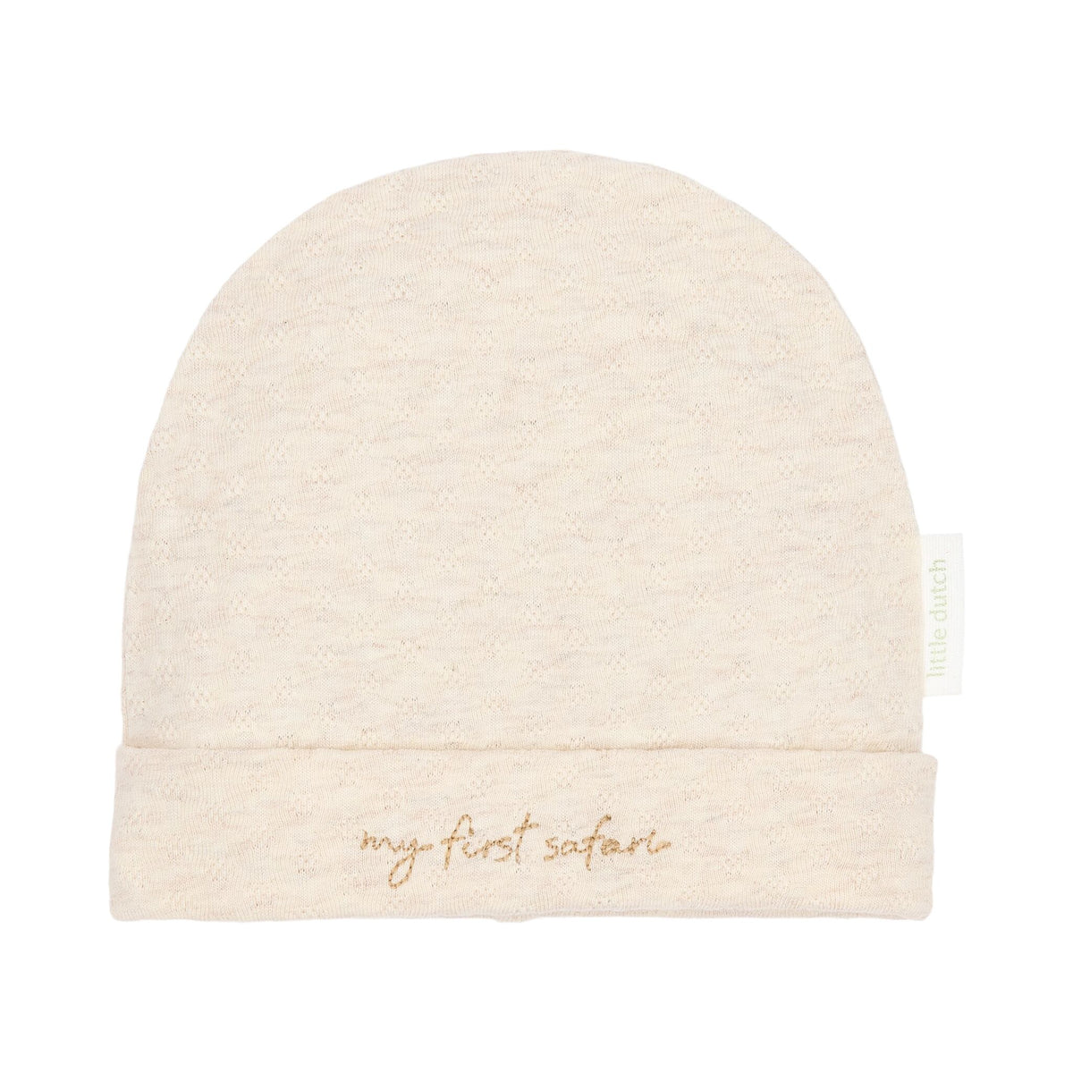 Muts Beige met borduursel