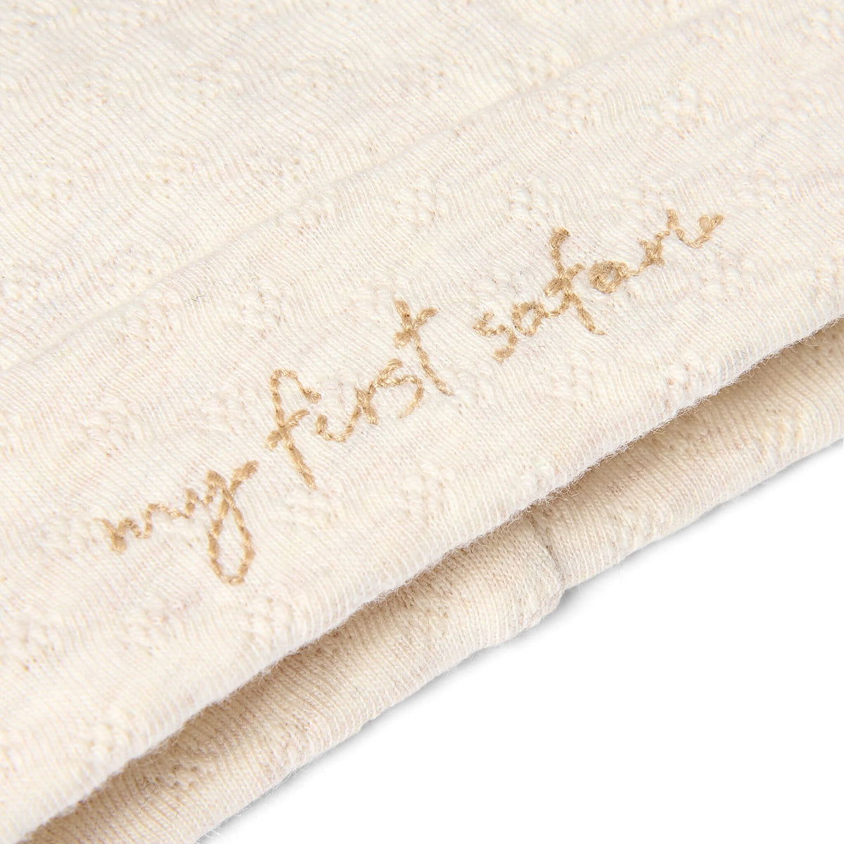 Muts Beige met borduursel