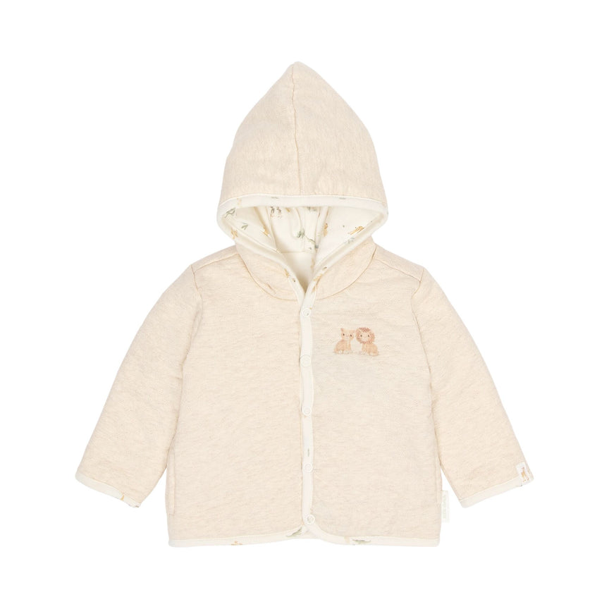 Omkeerbaar Vest Beige met Capuchon