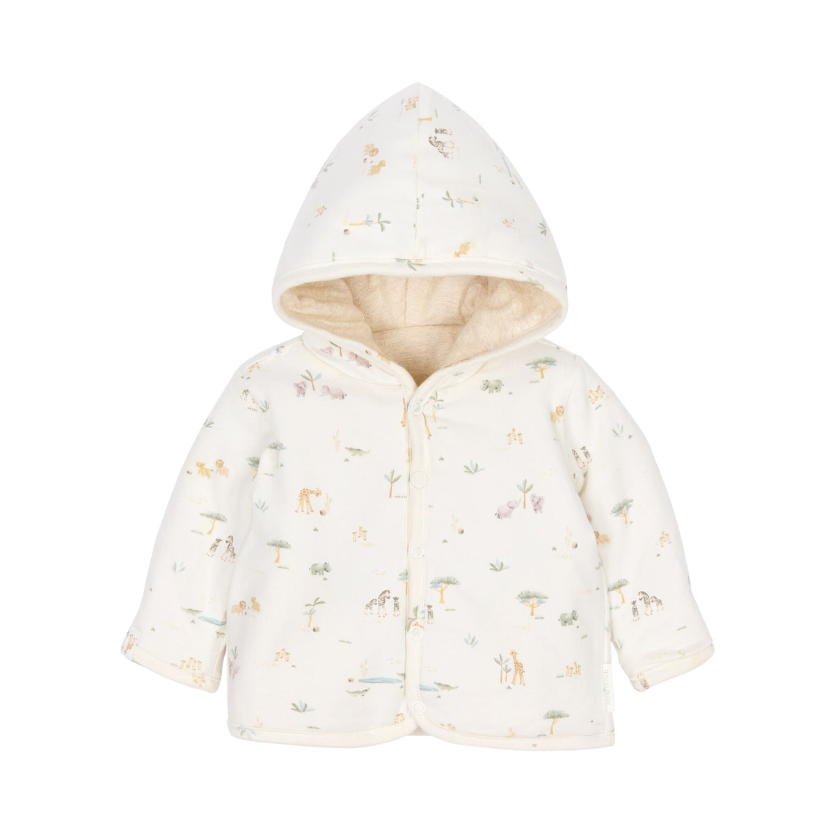 Omkeerbaar Vest Beige met Capuchon