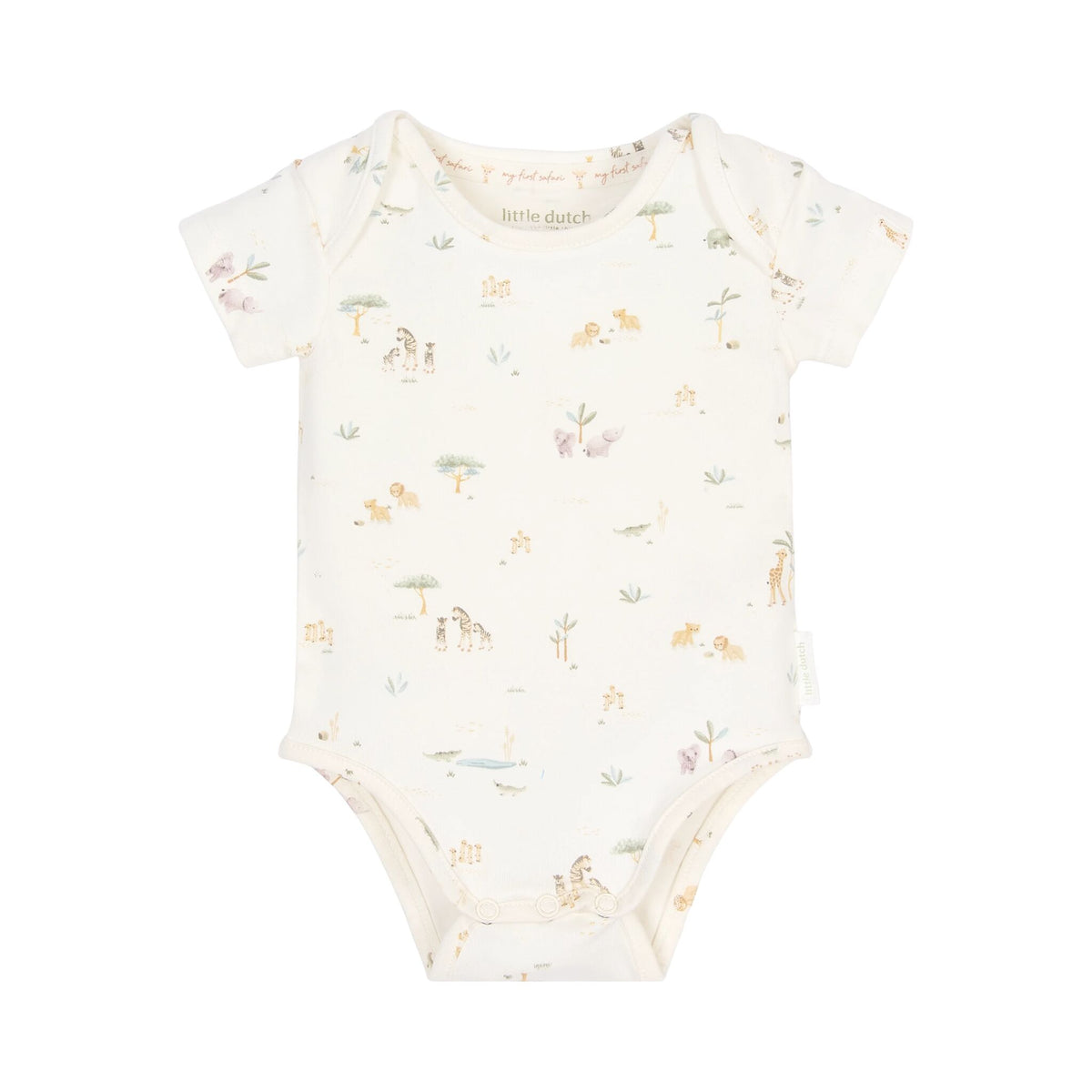 Romper korte mouw Wit Little Safari