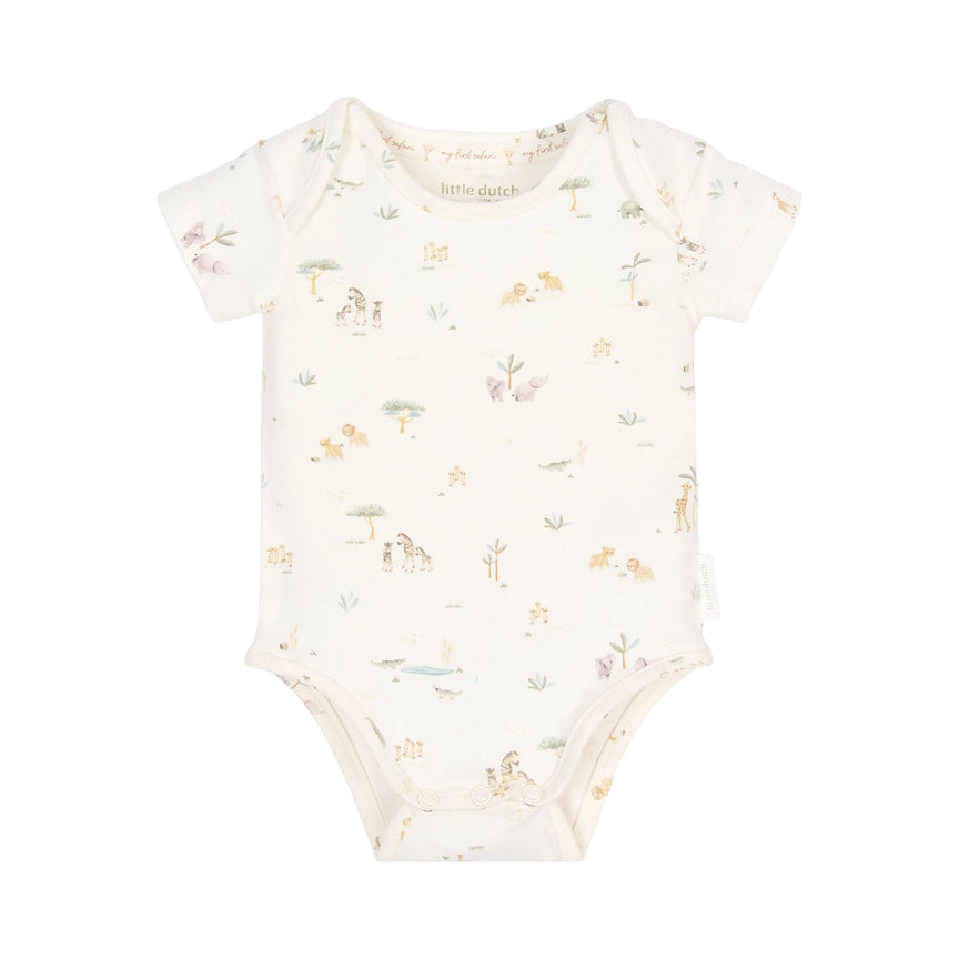 Romper korte mouw Wit Little Safari