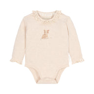 Romper lange mouw Beige met Ruches