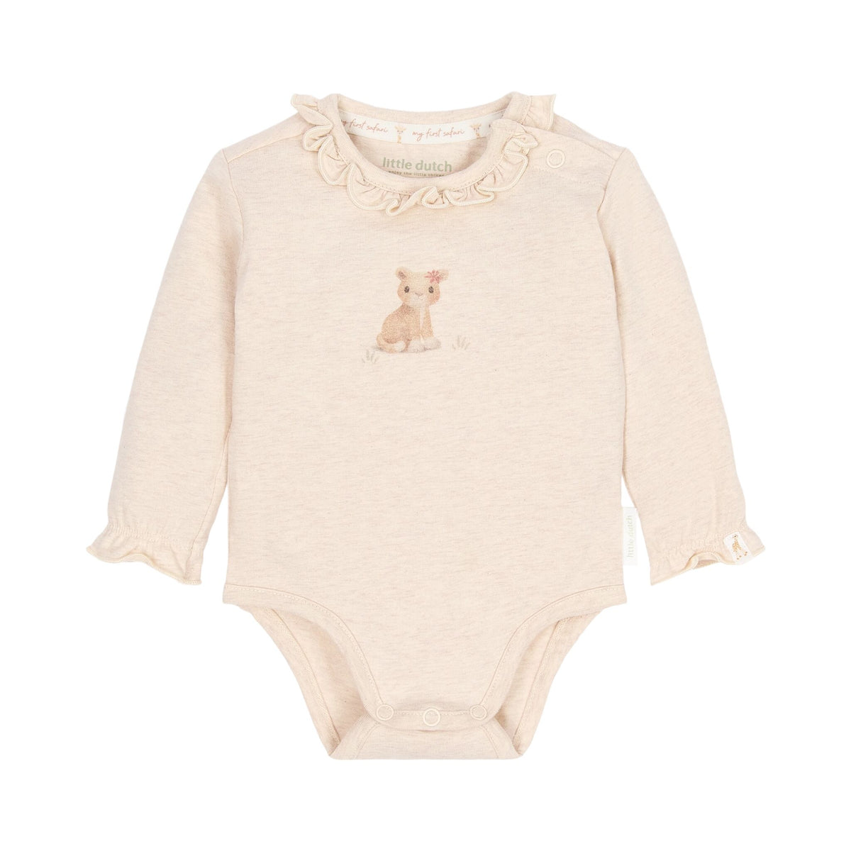 Romper lange mouw Beige met Ruches