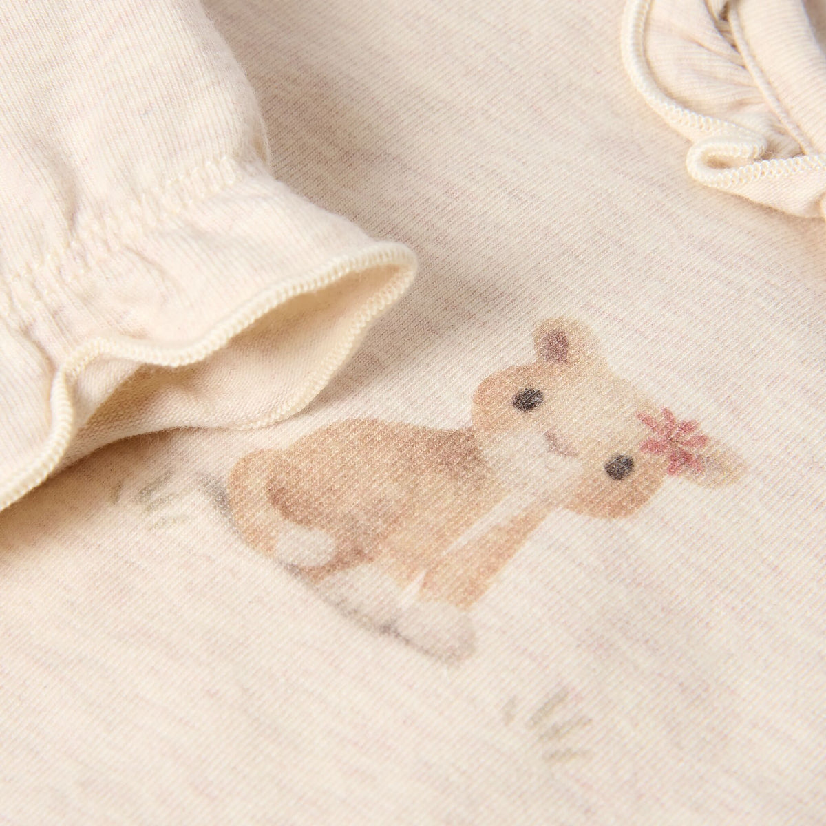 Romper lange mouw Beige met Ruches