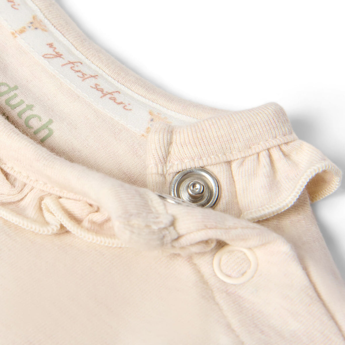 Romper lange mouw Beige met Ruches