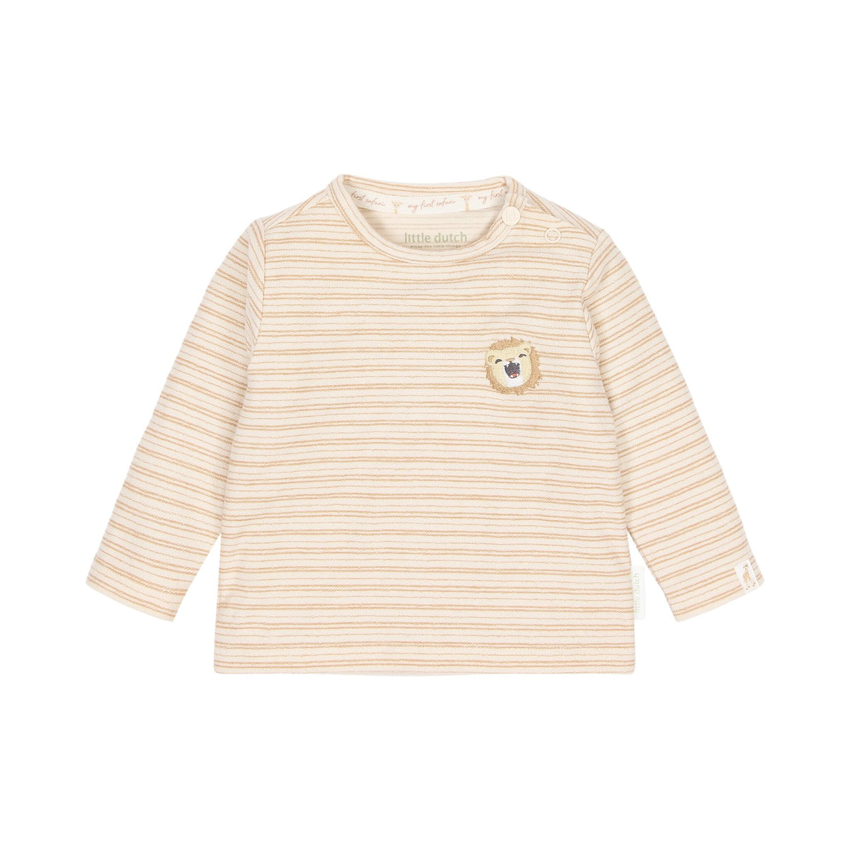 Shirt lange mouwen Streepjes Bruin