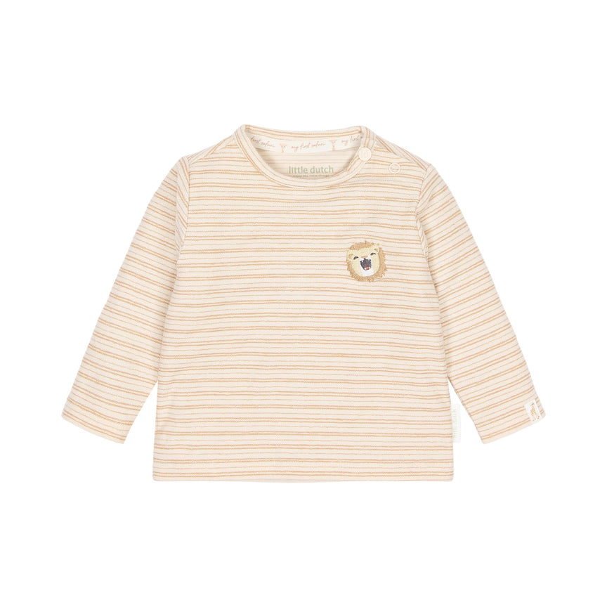 Shirt lange mouwen Streepjes Bruin