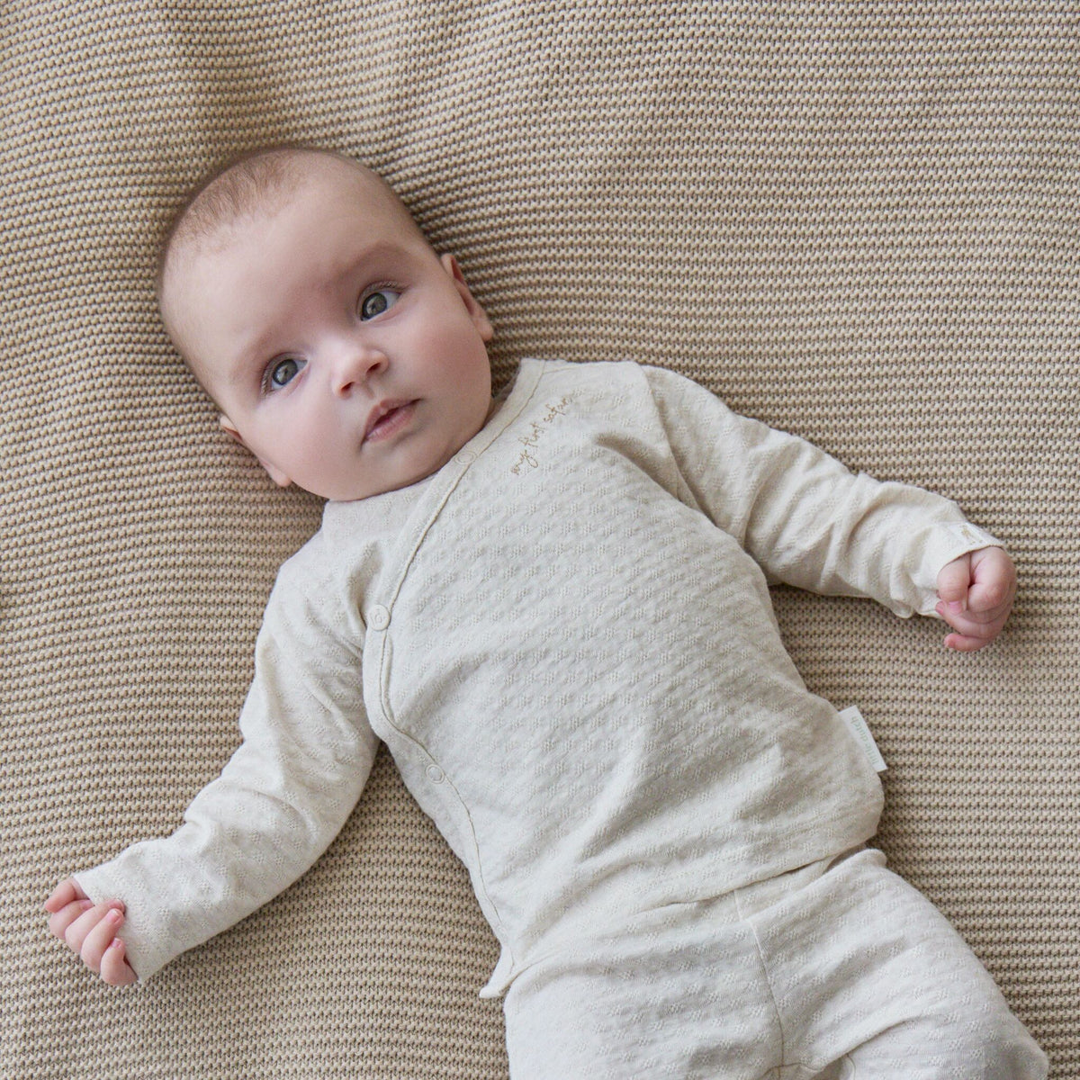 Overslag Shirt lange mouwen Beige