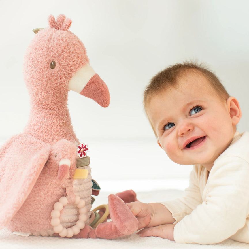 Peluche d'activité Flamant rose - Rose