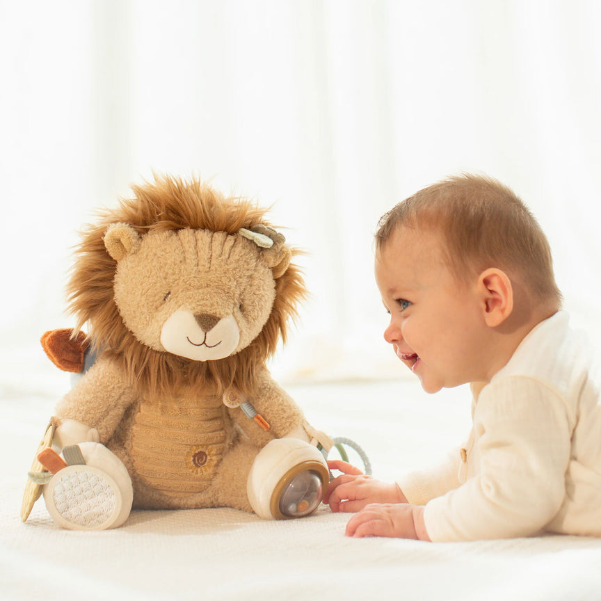 Activity cuddly toy Lion - Yellow