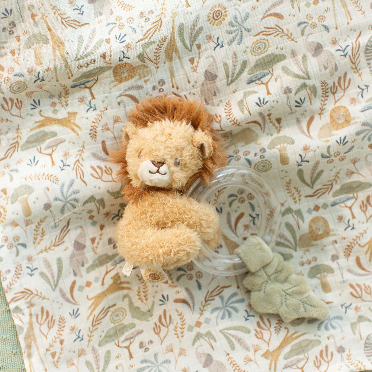 Ring Rattle Lion - Yellow