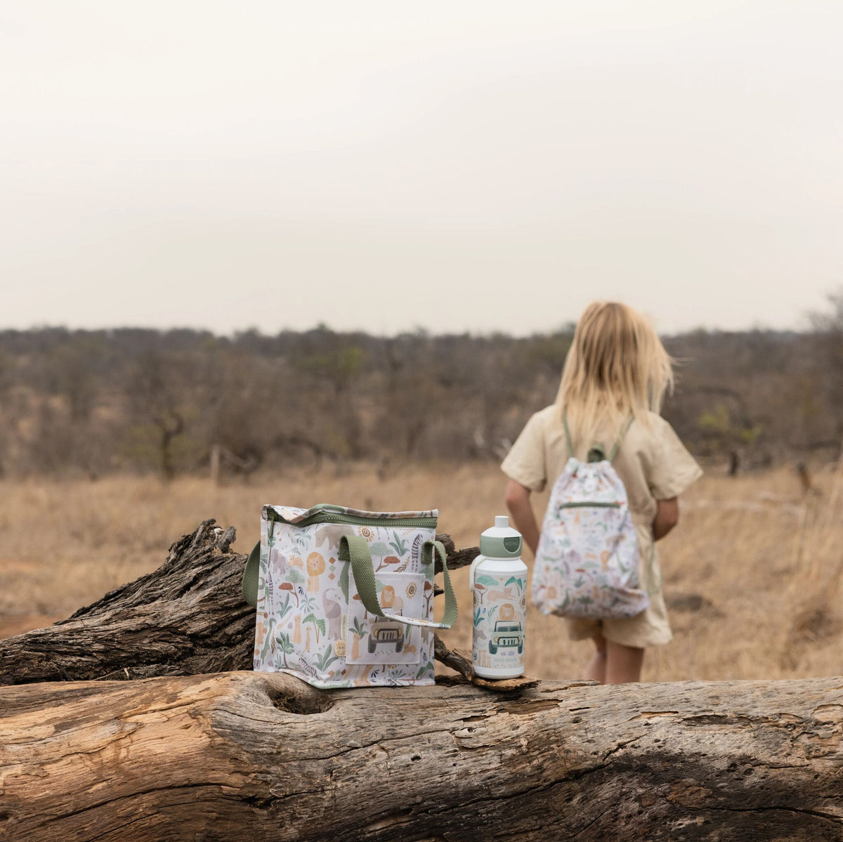 Drinkfles kind pop-up 400 ml - Mepal Campus - Safari Friends