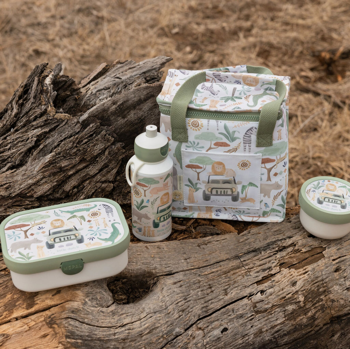 Drinkfles kind pop-up 400 ml - Mepal Campus - Safari Friends
