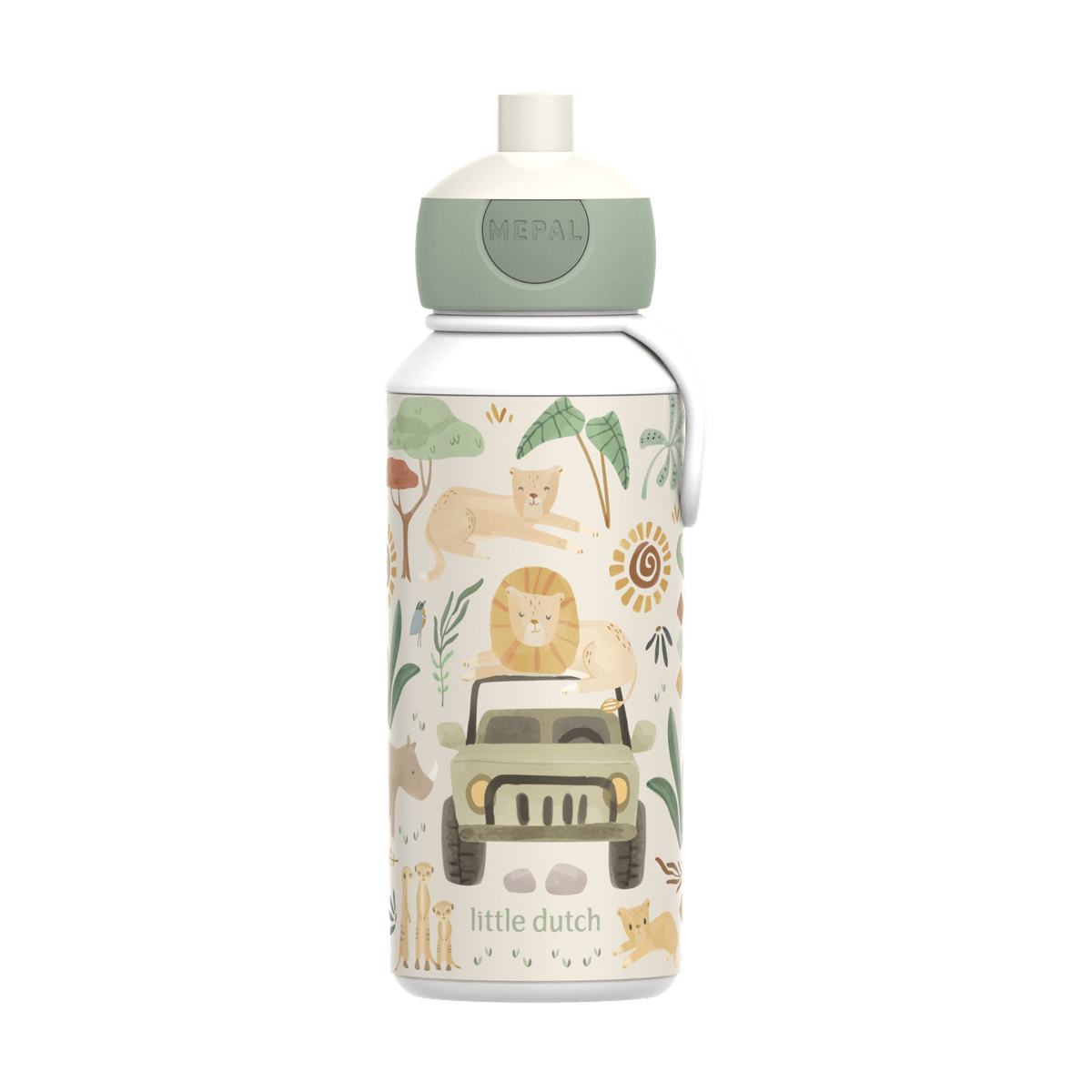 Drinkfles kind pop-up 400 ml - Mepal Campus - Safari Friends