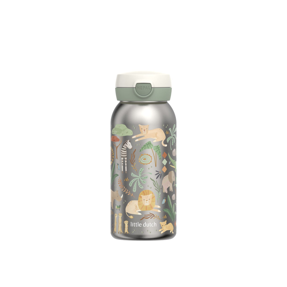 Thermosfles kind RVS flipdop 500 ml - Mepal Campus - Safari Friends