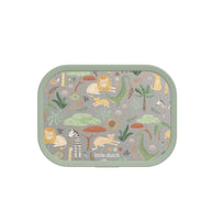 Boîte à goûter à compartiments Acier inoxydable 750 ml avec fourchette - Mepal Campus - Safari Friends